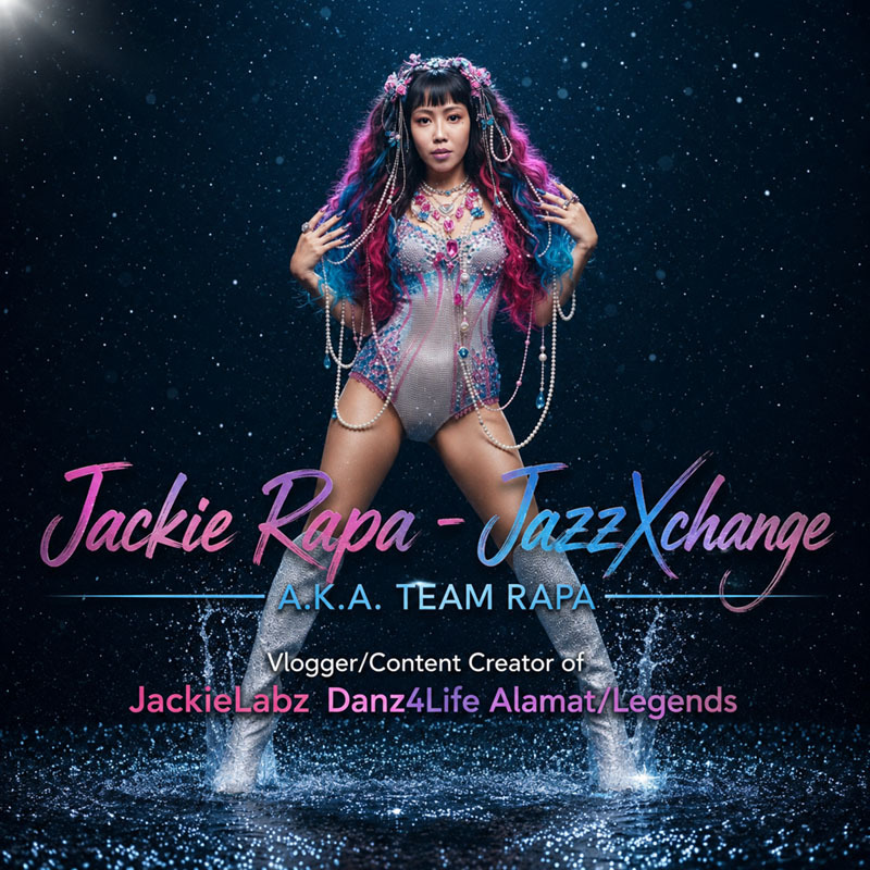 <h1>WALL of LEGENDS</h1>
<h2>Jackie Rapa of JazzXchange</h2>
<h3>A. K. A TEAM RAPA OG Buwis Buhay Dance Group</h3>
<h3>Vlogger/Content Creator of 
JackieLabz  Danz4Life Alamat/Legends
</h3>

<h2>Jackie Rapa</h2>

<hr>

<p>
Grand Winner - Dance Dynamic Lunch Break sa Trese IBC-13 - Yr. 2000
</p>

<hr>

<p>
Grand Winner - Diz Iz It - GMA-7 as Team Rapa - Yr. 2009
</p>

<hr>

<p>
Former Back-up Dancer-Eat Bulaga as Part of the Buwis Buhay Dance Group
</p>

<hr>

<p>
Chihuahua Dance Contest - Eat Bulaga Weekly Winner Yr. 2000
</p>

<hr>

<p>
ALAMAT Dance Contest 2026 - 1st Runner Up - JazzXchange
</p>

<hr>

<p>
Founder & President - D4L Dance for Life Philippines - Since 2002
</p>


