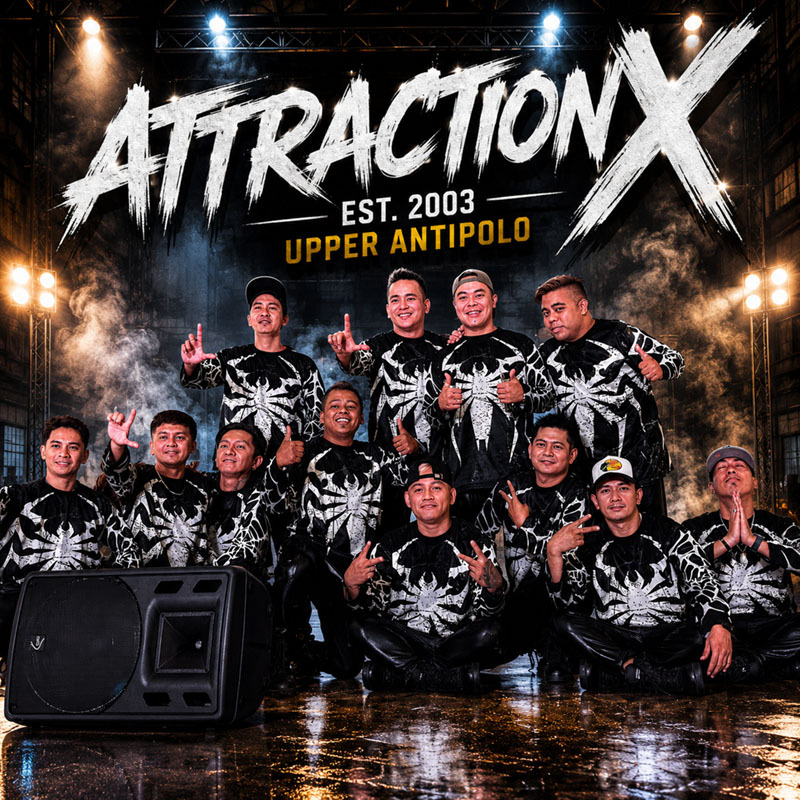 <h1>WALL OF LEGENDS</h1>
<h2>ATTRACTION X</h2>
<h3>Year Est.: 2003</h3>
<h3>Location: UPPER ANTIPOLO</h3>
<h3>More Than a Dance Group, We Became Family</h3>